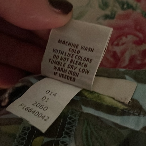 Merona Blue Sky Foliage Vintage-patterned swing skirt sz 2 - Picture 5 of 6